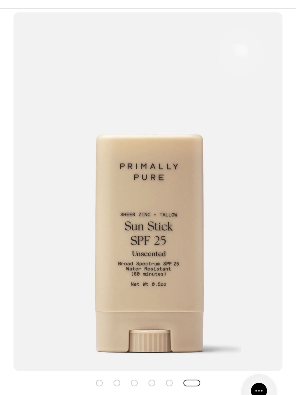 Primally Pure Sun Stick SPF 25 — Unscented